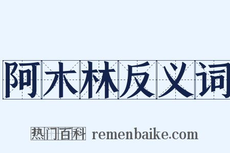 阿木林反义词是什么意思的图片